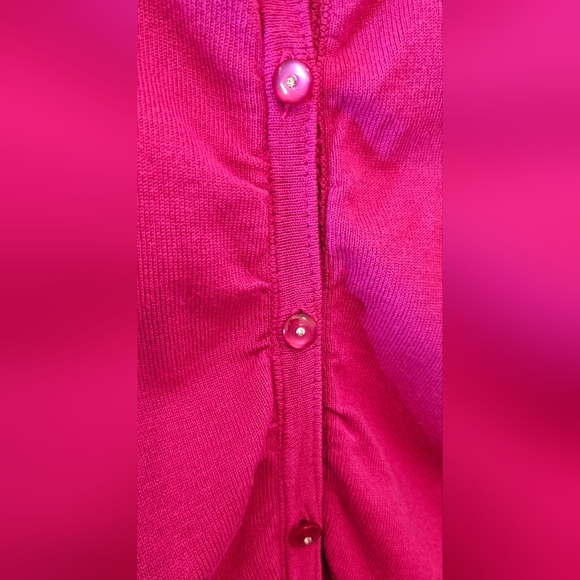 Maurices Pink Stretch Button Down Knit Sweater Cardigan sz Large - Picture 4 of 8